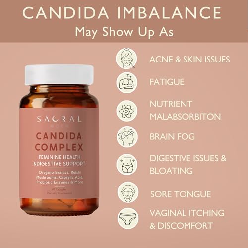 SACRALMOON Candida Cleanse - 8 Cleansing Ingredients for Digestive Support and Feminine Care