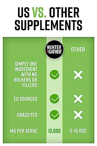 Hunter & Gather Bovine Collagen Powder 400g | Pure Unflavoured Premium Hydrolysed Bovine Collagen Peptides Powde