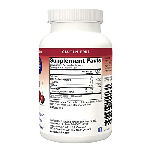Symbiotics Colostrum 120ct Chewables Plus - Immunity Support for Adult & Kids