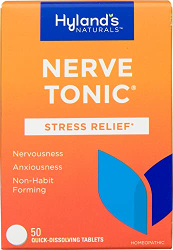 Hyland's Naturals Nerve Tonic Stress Relief Tablets, Natural Relief of Restlessness, Nervousness