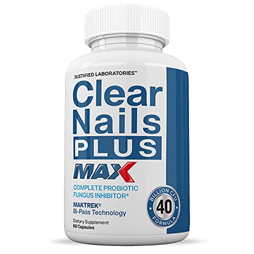 Justified Laboratories (2 Pack) Clear Nails Plus Max Pills 40 Billion CFU Probiotic Supports