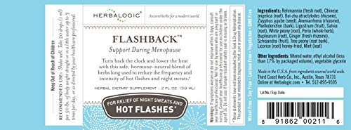 Herbalogic - Flashback Liquid Herb Drops - Natural Relief for Menopausal Hot Flashes, Night Sweats