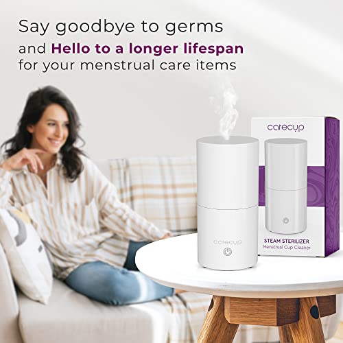 Carecup Menstrual Cup Sterilizer - Modern Menstrual Cup Cleaner Unscented Sanitizer - 2-Minute