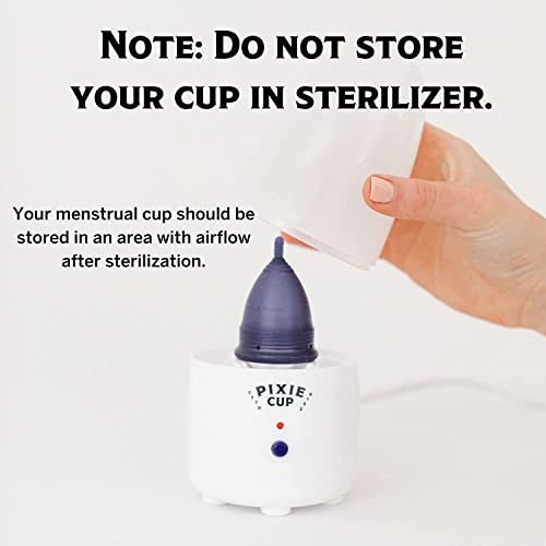 Pixie Menstrual Cup & Disc Steamer Sterilizer - Ranked 1 for The Best Steamer - Kills 99.9% of Germs