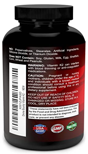Vitamin K2 (MK7 & MK4) with D3 Supplement - Vitamin K & D as MK-7 100mcg, MK-4 500mcg