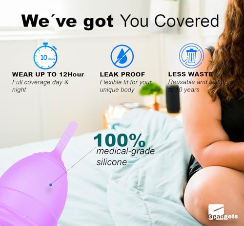 Ggadgets Menstrual Cup for Women with Pouch | Ultra Soft Odour & Rash Free | No Leakage