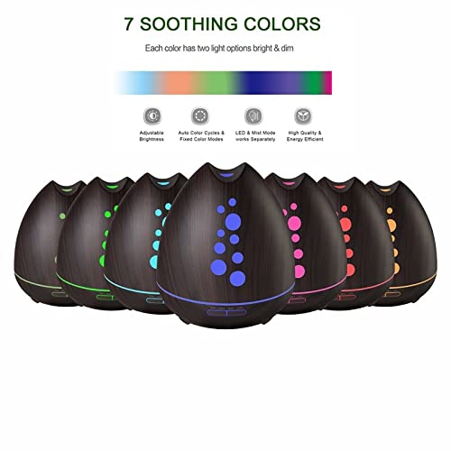 TGE Unique 400ML Essential Oil Diffuser for Essential Oils Bluetooth Music Speaker with Remote 7 Color LED