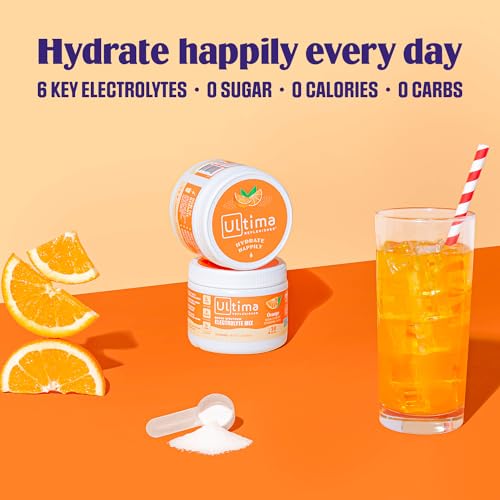 Ultima Replenisher Daily Electrolyte Drink Mix – Orange, 30 Servings – Hydration Powder