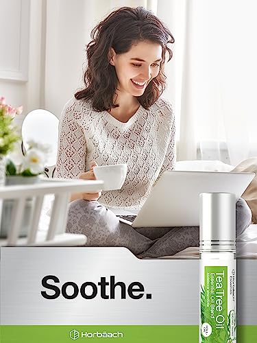 Horbaach Tea Tree Essential Oil Roll On Blend | .33 fl oz (Pack of 2) | Roller for Skin