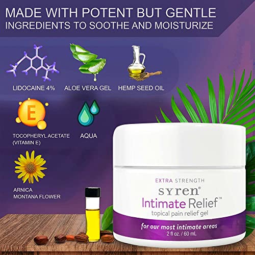 Syren Intimate Relief - Intimate Pain Relieving Gel - Relieves Vulva Pain, Throbbing, Spasms, Vaginal Dryness