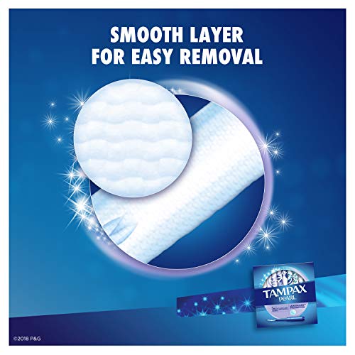 Tampax Pearl Plastic Tampons, Light Absorbency, Unscented, 36 Count (Pack of 2) (72 Total Count)