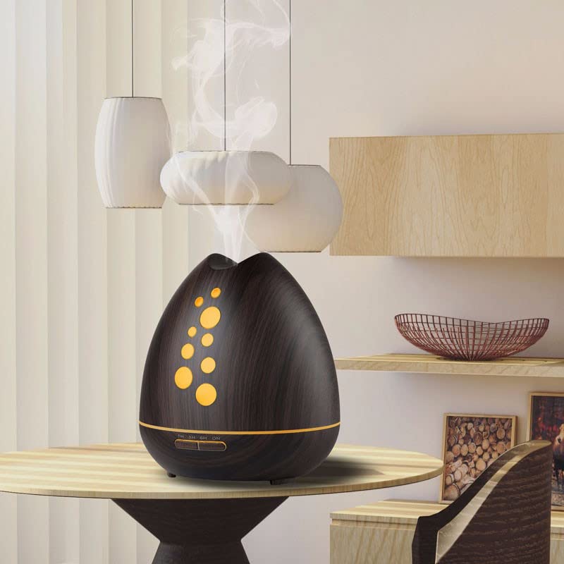 TGE Unique 400ML Essential Oil Diffuser for Essential Oils Bluetooth Music Speaker with Remote 7 Color LED