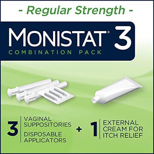 Monistat 3 Day Yeast Infection Treatment for Women, 3 Miconazole Suppository Inserts & External