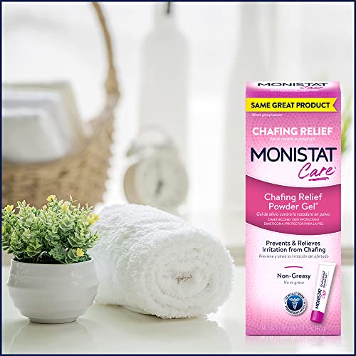 Monistat Chafing Relief Powder Gel, Anti-Chafe Protection, Fragrance Free Chafing Gel, 1.5 Oz, 1 Pack