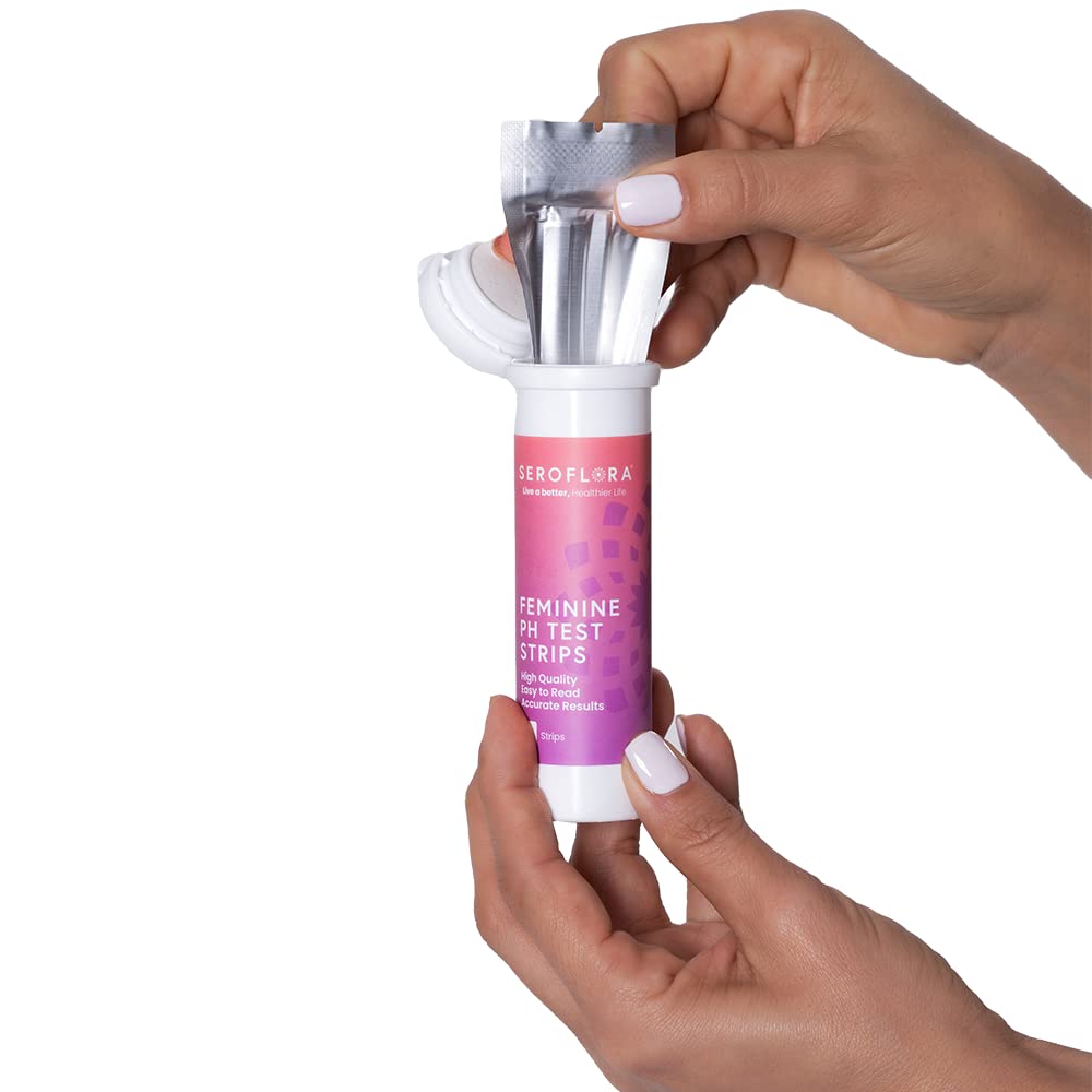 Seroflora Vaginal pH Test Strips for Women - Monitor Vaginal Health & Yeast Infection - Easy