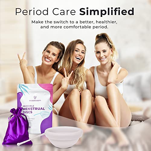 EcoBlossom Reusable Menstrual Disc with Removal String - The Most Reliable Medical Grade Silicone