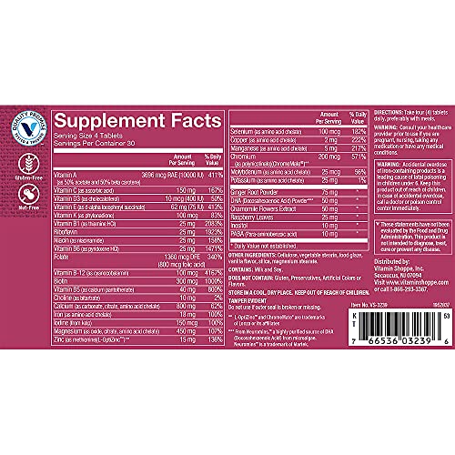 The Vitamin Shoppe Prenatal + DHA Multivitamin, Supports A Healthy Pregnancy & Fetal Development