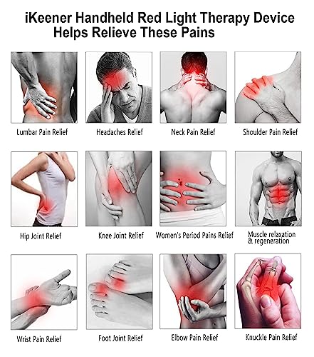 iKeener Handheld Light Therapy for Pain Relief,Portable Low-Level Light Therapy for Dogs and Humans