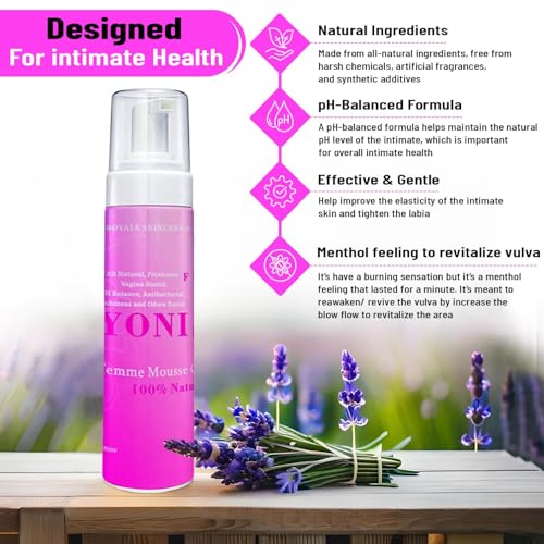 Vroyale Beauty 100% Natural Feminine Wash - 250 ml pH-Balanced Yoni Femme Mousse