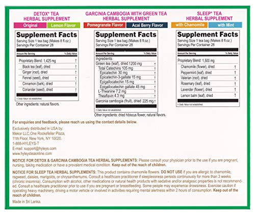 Hyleys Detox Tea for Cleanse - 28 Day Kit - 84 Tea Bags - Gift Gift For Mom For Mom
