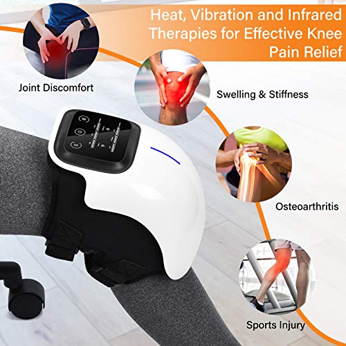 FORTHiQ Cordless Knee Massager, FDA Registered, Infrared Heat and Vibration Knee Pain Relief