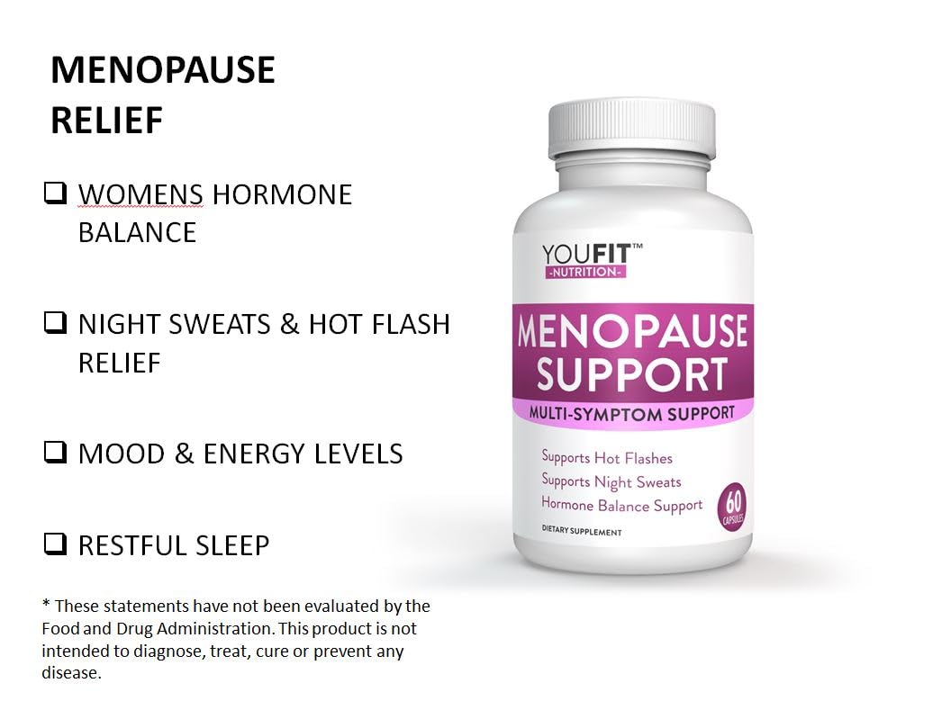 YouFit Nutrition Menopause Relief Capsules for Women - Natural Menopause Supplements