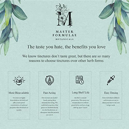 Master Formulae Vitex Chasteberry Herbal Tincture | Extra Strength, Higher Bioavailability Than Pills