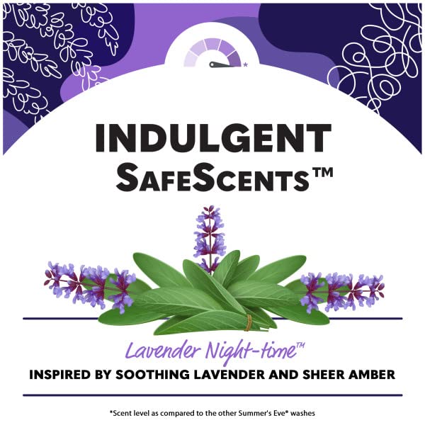 Summer's Eve Night-Time Cleansing Wash, Lavender, 12 Fl Oz (Pack of 3)