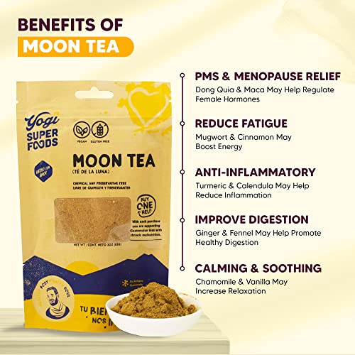 Yogi Super Foods Moon Tea for Women's Cycle Support, PMS & Menopause Relief