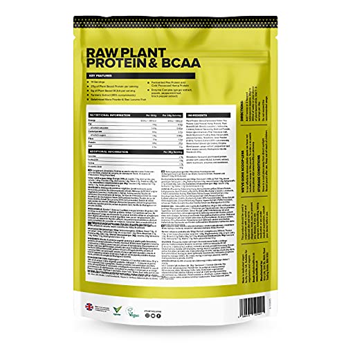 Vivo Life Perform Strawberry & Vanilla Flavour Vegan Protein Powder - BCAA Pea & Hemp Blend