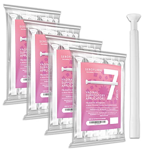 SEROVERA Seroflora Boric Acid Vaginal Suppository Applicator for Capsules 28 Pack
