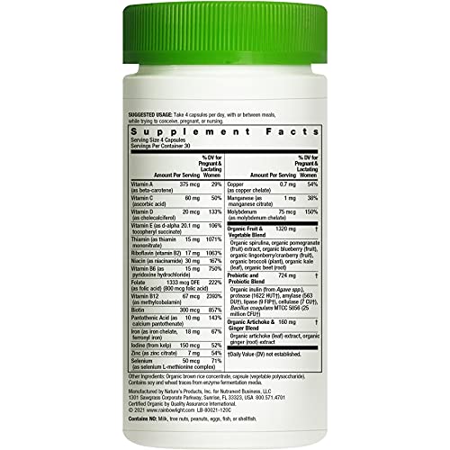 Rainbow Light Prenatal Multivitamin, Immune Support, 120 Capsules (Package May Vary)