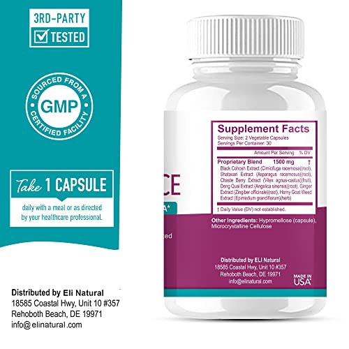 ELi natural ESTROESSENCE Capsule for Women - Female Hormone Balance Supplement Menopause