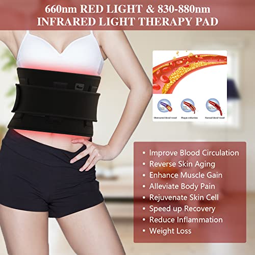 Red Light Therapy Belt, Infrared Light Therapy Wrap Red Light Therapy Device for Body, Pain Relief