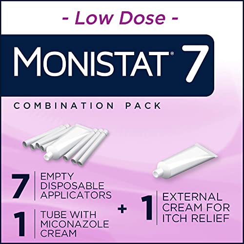 Monistat 7 Day Yeast Infection Treatment for Women, 7 Miconazole Cream Applications with Disposable