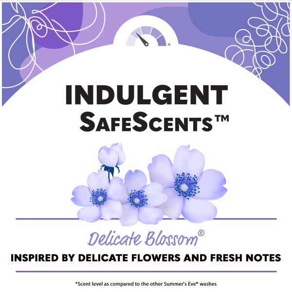 Summer's Eve Delicate Blossom Daily Refreshing Feminine Wash, Removes Odor, pH balanced, 15 fl oz