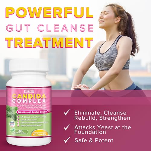 Cyrixs Health Candida Complex | Boost Your Immune System | All Natural Gut Cleanse with Herbs, Antifungals