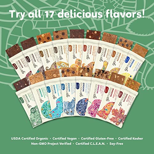 GoMacro MacroBar Organic Vegan Protein Bars - Mint Chocolate Chip, 2.3 Ounce Bars