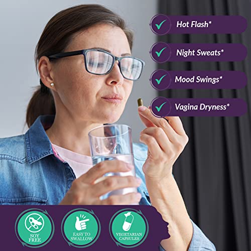 HERBIA Natural Menopause and PMS Supplement - Hormonal Balance, Estrogen-Free Herbal