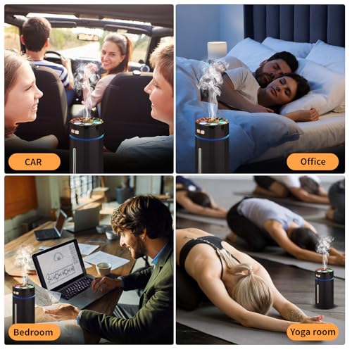 Car Diffuser,Rechargeable car Diffuser air freshener,Humidifier Aromatherapy for car