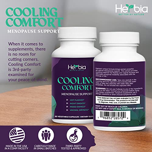 HERBIA Natural Menopause and PMS Supplement - Hormonal Balance, Estrogen-Free Herbal