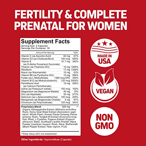 Fertility Supplements for Women to Help Pregnancy & Better Conception + Prenatal Vitamins