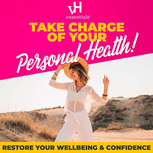 vH essentials Boric Acid + Tea Tree Vaginal Suppositories - Prebiotics Formula with Lactic Acid