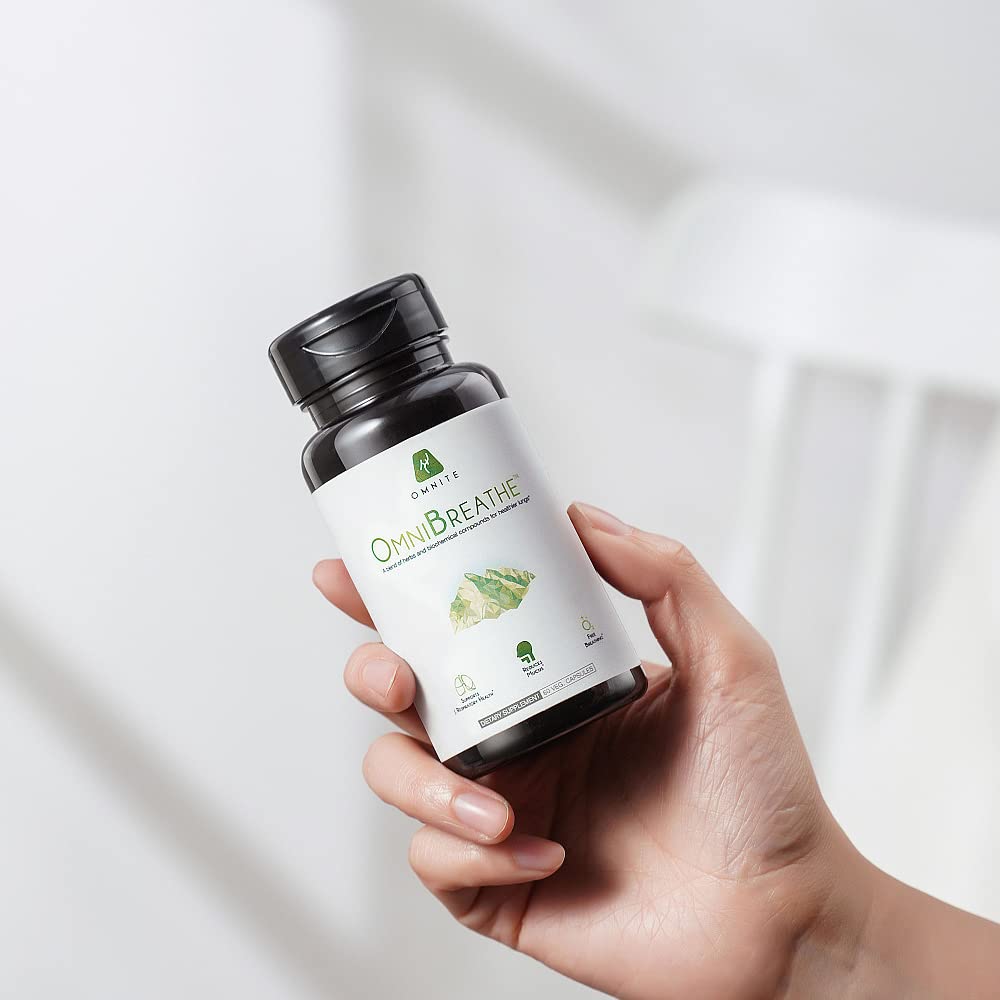 OmniBreathe for Lung Cleanse Detox Respiratory Wellness - Help Reduce Mucus & Cough for All Kinds
