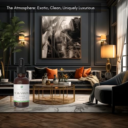 SLK Aroma, Santal Aroma Diffuser Oil, No. 26, Ultra Luxury Niche Blend of The Finest Essential Oils