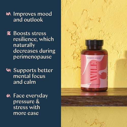 WILE Perimenopause Supplement for Women Stress Support, Ashwagandha Supplements