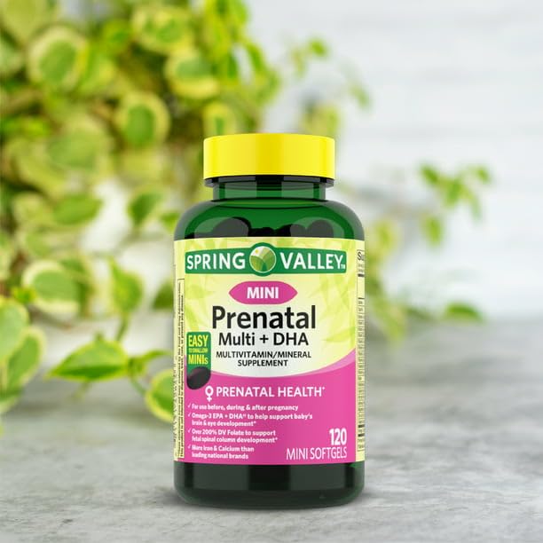 IKJ Mini Prenatal Multi + DHA Complete Multivitamin/Multimineral Supplement Mini Softgels