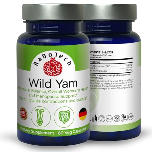 RaDoTech - Wild Yam Menopause Supplements for Women, Premenstrual and Menopause