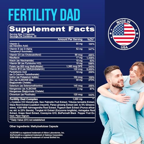 YOU'RE NATURAL Male Fertility Vitamins, Optimal Sperm Count, Motility, and Strength, Ashwagandha