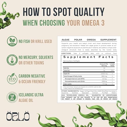 Orlo PRENATAL DHA - Prenatal DHA Omega 3 Supplement - Triple Strength Omega3s